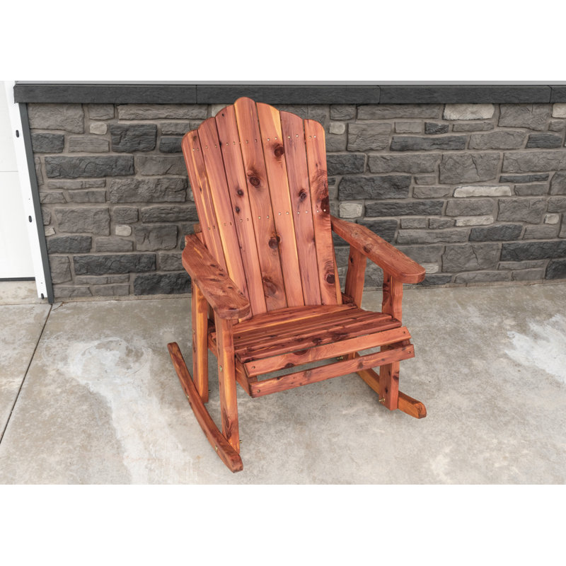 Chaise berçante d'extérieur en bois de cèdre rouge Aromatique