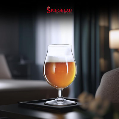 Spiegelau Pack of 6 Classic Tulip Beer Glasses, Dishwasher Safe - Clear