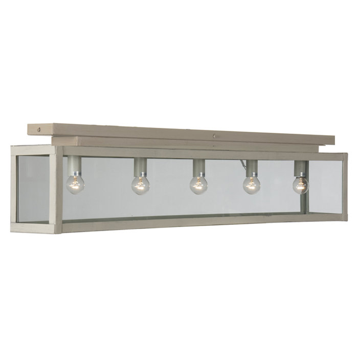 Sebastien Flush Mount, Cream & Silver Metal