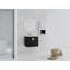 Meuble-lavabo moderne avec lavabo en céramique et boîte de rangement latérale - Armoire murale noire 24 po