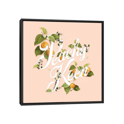 «Peachy Keen Peach», art textuel sur toile