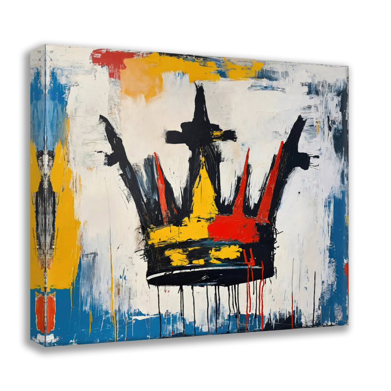 Couronne 6-Hommage-Basquiat, estampe numérique sur toile tendue avec châssis, H 24 po x l 24 po