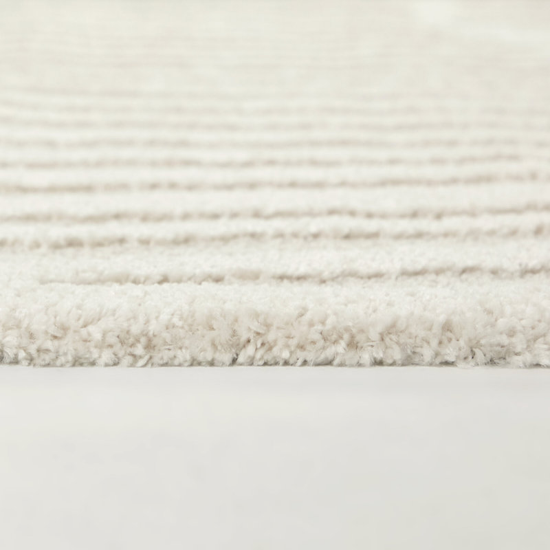 Calliope Cream Modern Textured Area Rug, Rectangle 5'3" x 7'