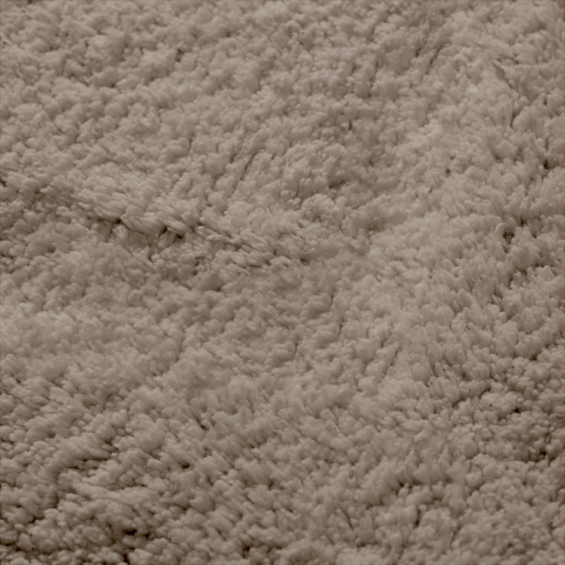 Ensemble de 2 tapis modernes pour salle de bain avec envers antidérapant, Moka