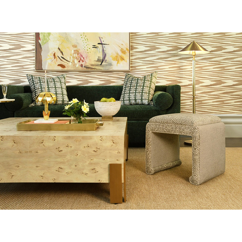 Enid Solid Wood Coffee Table, Brown