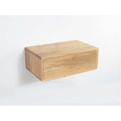 Lonie 40 cm W Solid Wood Bedside Table