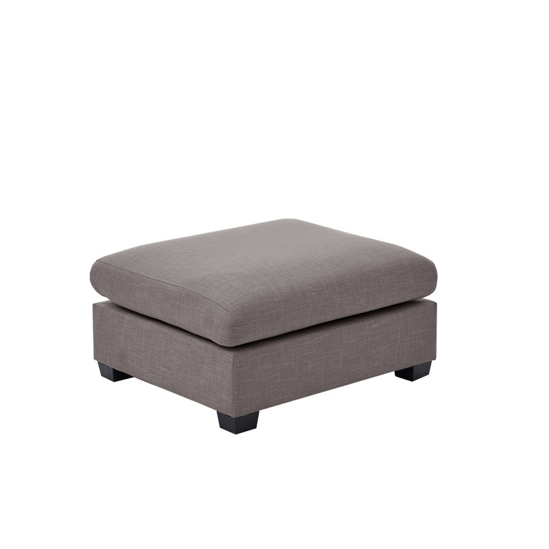 Pouf rectangulaire rembourré, Grey
