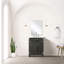Meuble-lavabo en chêne noir l 24 po x P 18 po avec comptoir en acrylique et miroir - fermeture en douceur, généreuses options de rangement disponibles