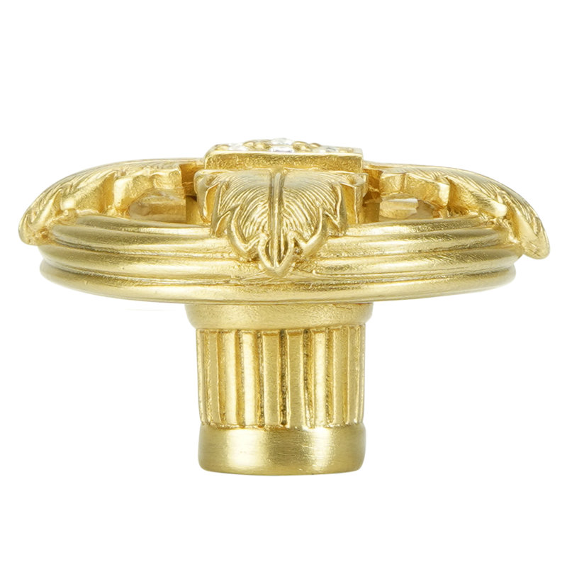HOLLIS KNOB; CLEAR CRYSTAL, Gold