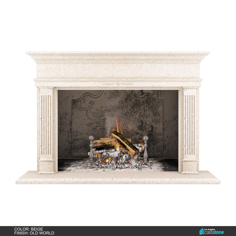 Hamburg Fireplace Surround, Old World Beige