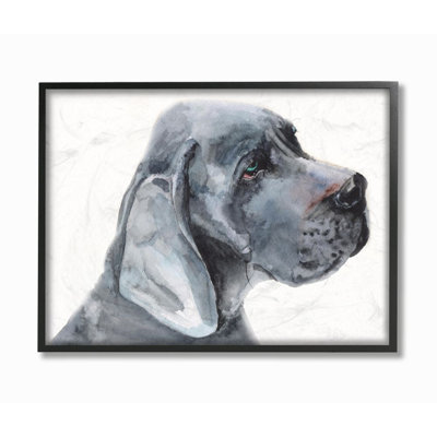 «Great Dane Dog Pet Animal Watercolor Painting», impression sur toile