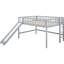 Lit mezzanine bas gris avec glissière pour une configuration de chambre à coucher polyvalente-1201881663-1201881633