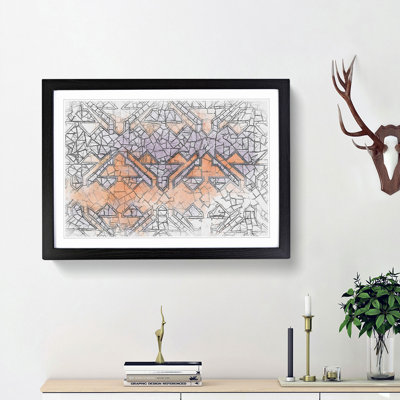 Mosaic Angles in Abstract - Picture Frame Graphic Art Print