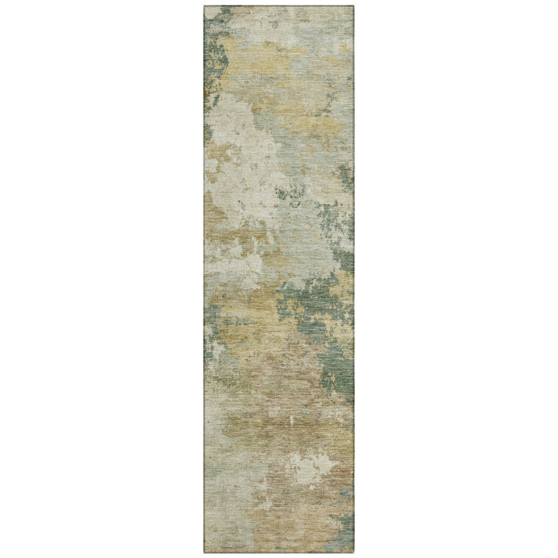 Machine Washable Indoor/Outdoor Earleville ACN2367 Abstract Rug, Runner 2'3" x 7'6"