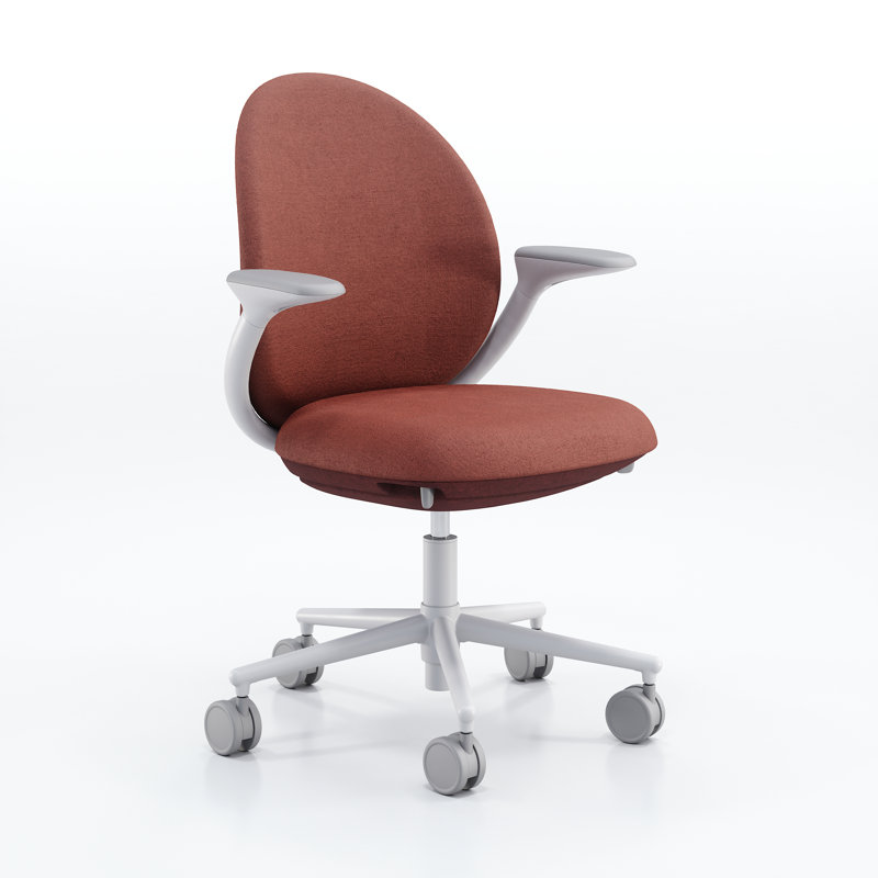 Chaise de travail en jade KFI Studios, Coucher de soleil / grenat, Blanc