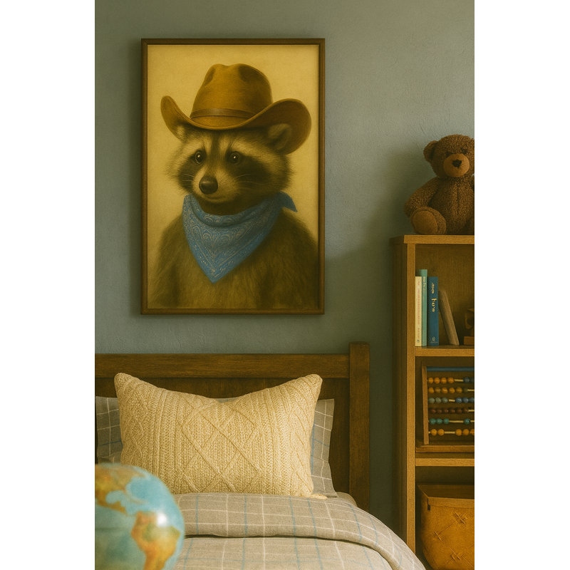 «Raccoon Cowboy Portrait» par Sinead