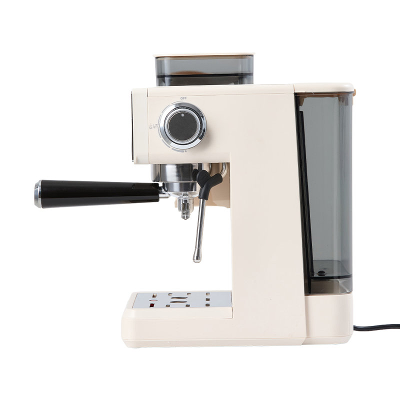 Espresso Coffee Machine with Integrated Coffee Grinder and Milk Frother