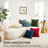 Striped Velvet Decor Soft Throw Pillow Covers With Wave Design（Set of 2）-101450530-101450524