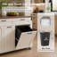 Îlot de cuisine de 102 po avec table de salle à manger et armoire de rangement pour déchets-405510484