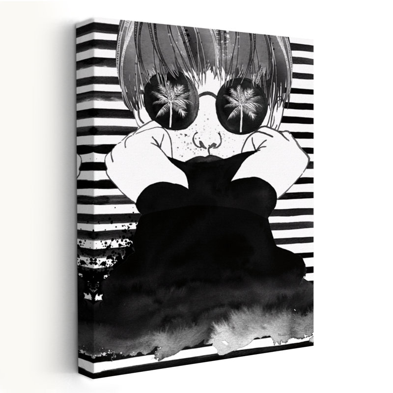À la recherche du paradis - beauté abstraite, art noir et blanc, H 24 po x l 16 po