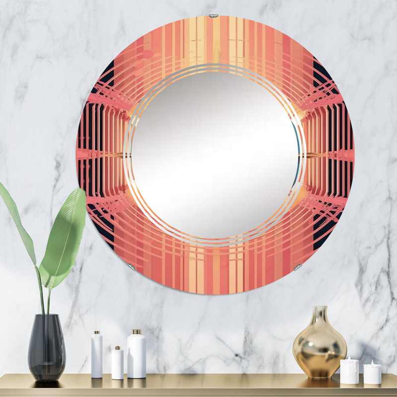Ferb - Miroir mural moderne rond, 32 po x 32 po