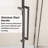 Neo-Angle Sliding Shower Enclosure 36"X72", 1/4" Clear Tempered Glass Diamond Shaped Shower Door, Double Rollers & Stainless Steel Handles, Black