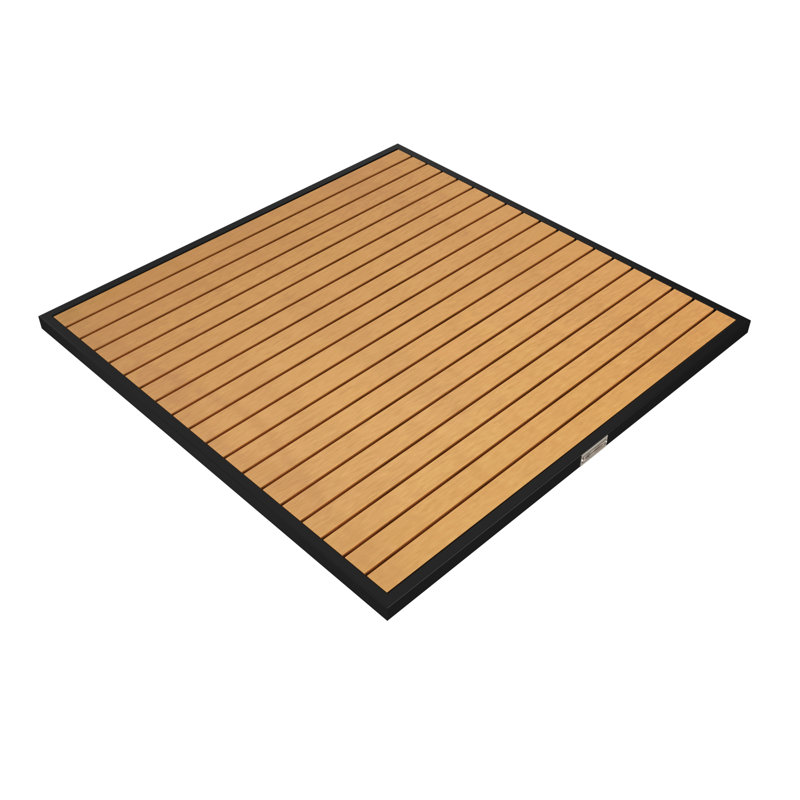 Plateau de table carré Tarrison, Noir/naturel, L 36 po x P 36 po