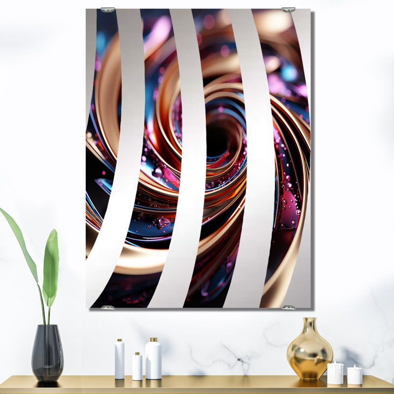 Mctaggart - Miroir mural à spirales abstraites, 40 po x 30 po