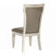 Ensemble de 2 chaises d'appoint de style glamour avec dossier rembourré en acrylique et dossier capitonné