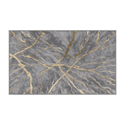 Tapis gris lavable à la machine