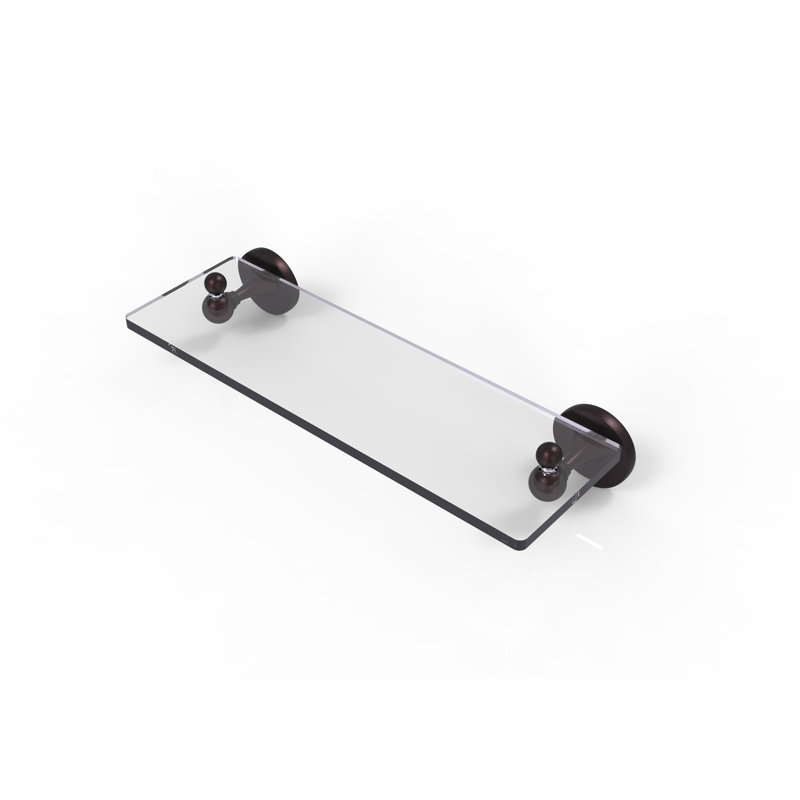 Godoy Industrial Pipe Shelves, Antique Bronze, 22 Inch
