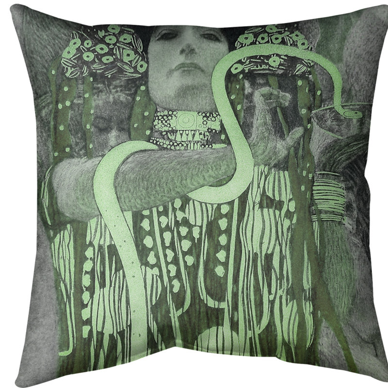 Coussin hygeia, 20 po x 20 po, Vert, Faux lin