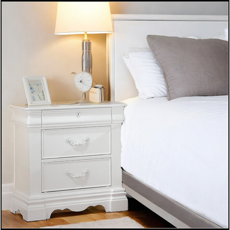 Table de chevet blanche