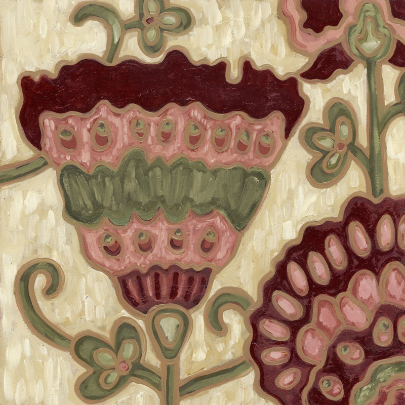 Romantic Chintz II - Wrapped Canvas Art Prints, 30cm H x 30cm W x 3.8cm D
