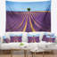 Tapisserie «Lonely Uphill Tree in Lavender Field»-387376660