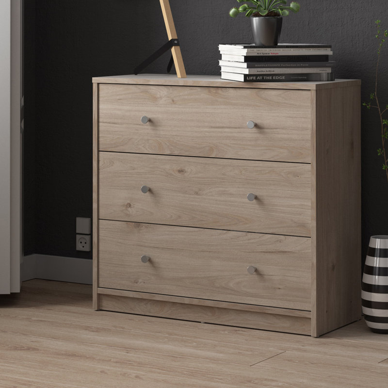 Gott 72.4 cm W Chest of 3 Drawers, Brown