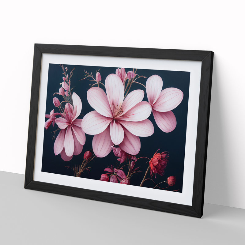 Inspiring Flowers - Single Picture Frame Print, Black Framed, 46cm H x 64cm W x 2cm D