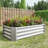 Silver Rectangle Metal 421Ft Raised Garden Bed For Vegetable, Flower, And Herb Gardening - Long Term Durability Vegetables, Flowers, Herbs Stable Standing-1389654667-1389654669