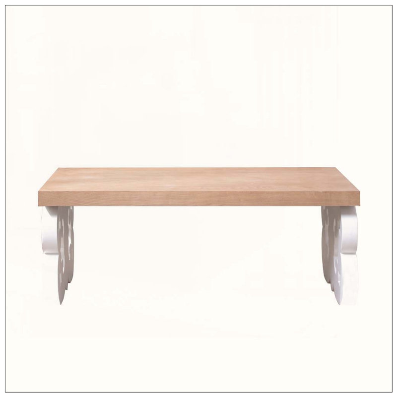 Table basse 47 po, Natural+white
