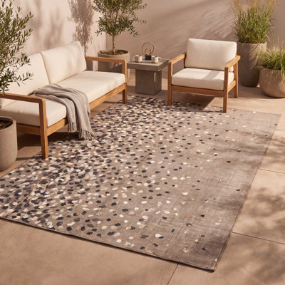 Tapis Smithsonite moderne à motif mosaïque mouchetée abstraite or ivoire gris blanc antidérapant à poils courts pour intérieur et extérieur, adapté aux animaux domestiques, salon, chambre, salle à manger, entrée, couloir, bureau, taupe, anthracite, cuisine, idéal pour les zones de passage intensif, facile à nettoyer, imprimé, ultra doux et lavable