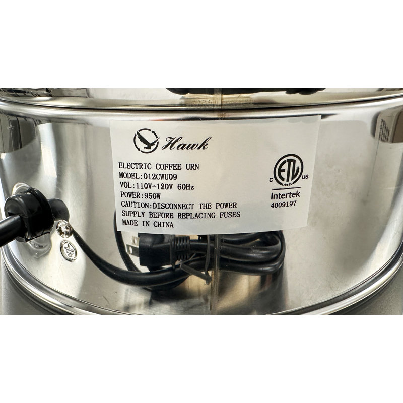Elite Kitchen Supply 9.5 Quarts Stainless Steel Electric Tea Kettle