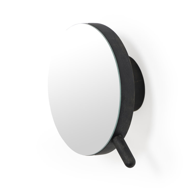 Ayven Wood Wall Mirror, Dark Oak