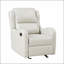 Fauteuil inclinable et oscillant en similicuir pour le salon, assise confortable avec un mouvement doux et un design moderne
