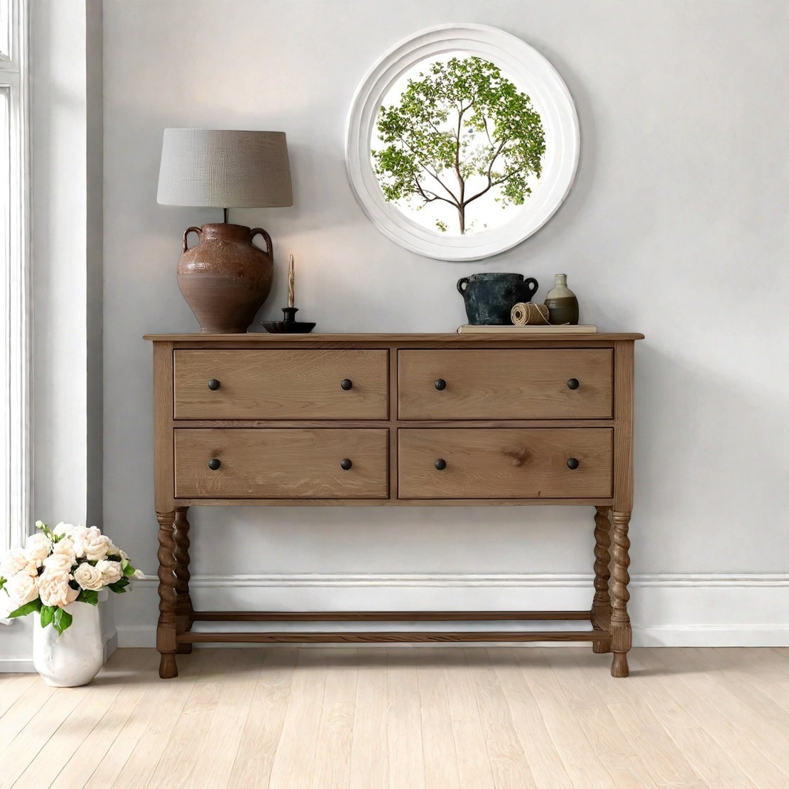 View of Canora Grey Retro Minimalist Console Table | Wayfair