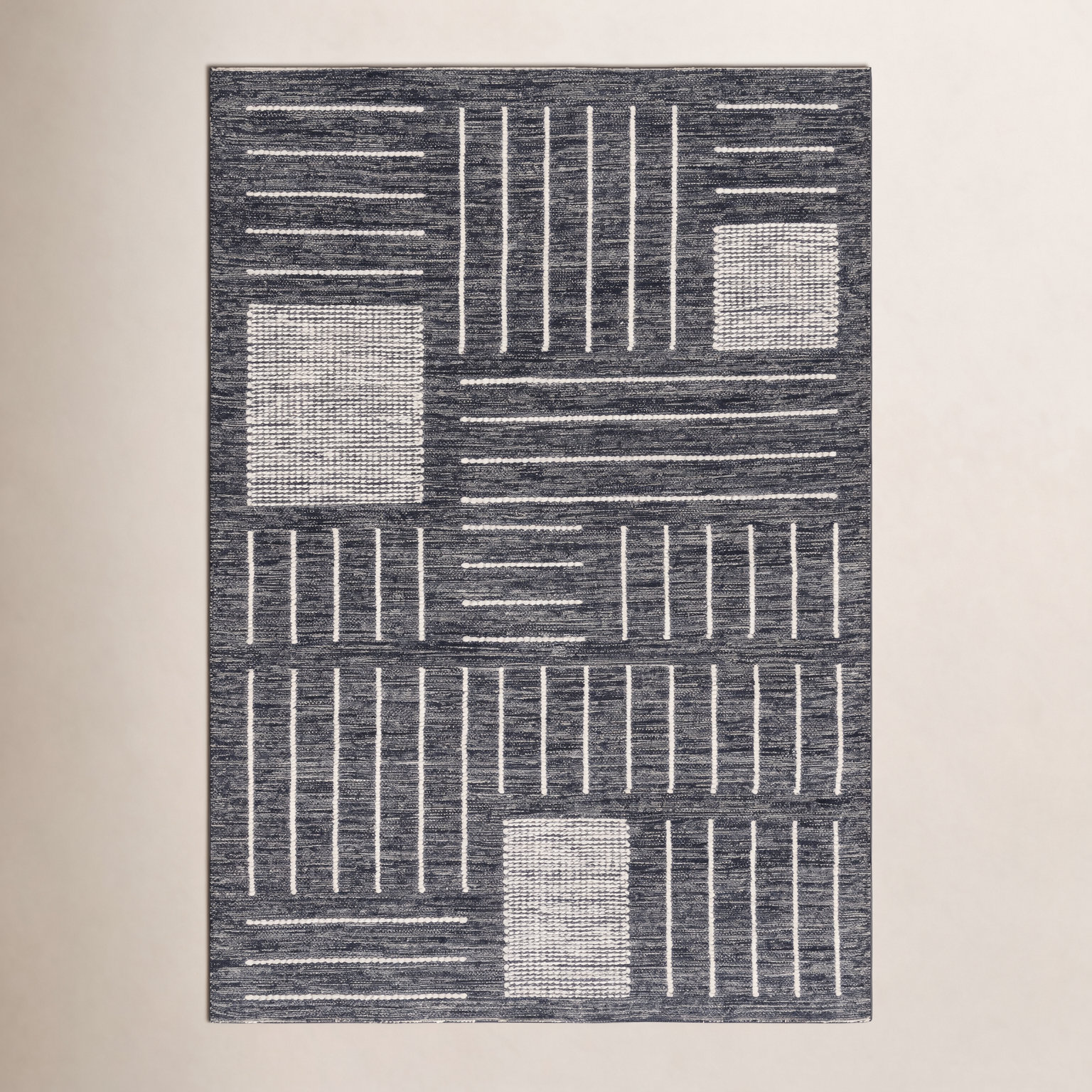 Flore Handmade Rug, Rectangle 4' x 6'