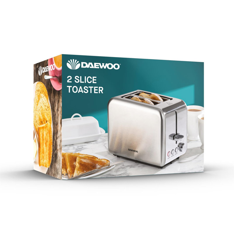 Daewoo 2-Slice Stainless Steel Toaster