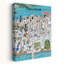 «Vibrant Vancouver City Colorful Vibrant Whimsical City Landscape», impression murale-1180869328
