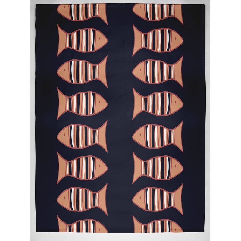 Howell Plain Weave / Muslin Throw Blanket, Navy