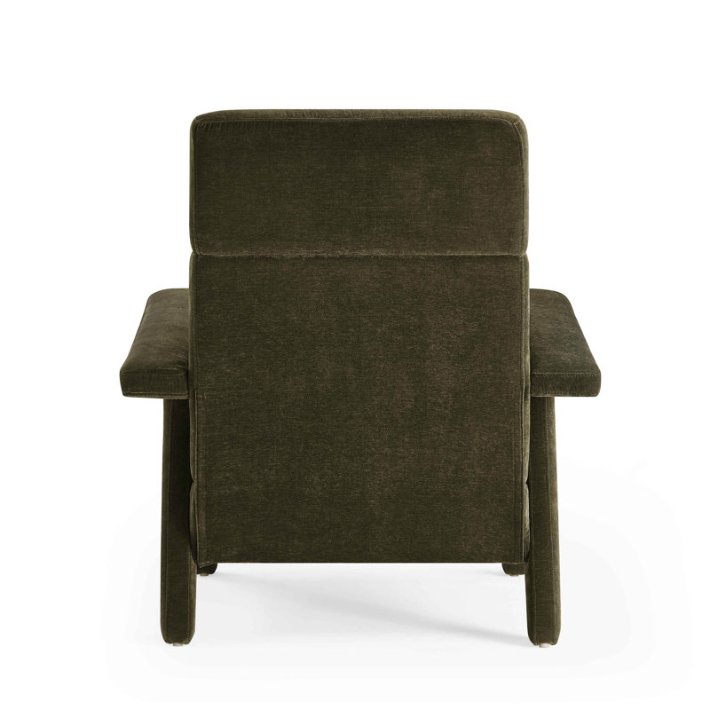 Stella 89.9Cm Wide Lounge Chair, Olive Rayon/Viscose