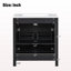 Ensemble de meuble-lavabo moderne 60 po noir avec lavabos doubles (séparés), lavabos doubles en céramique, tablette réglable, portes à fermeture en douceur et tiroir rabattable - Solution de salle de bain moderne pour salles de bain spacieuses-1150440924